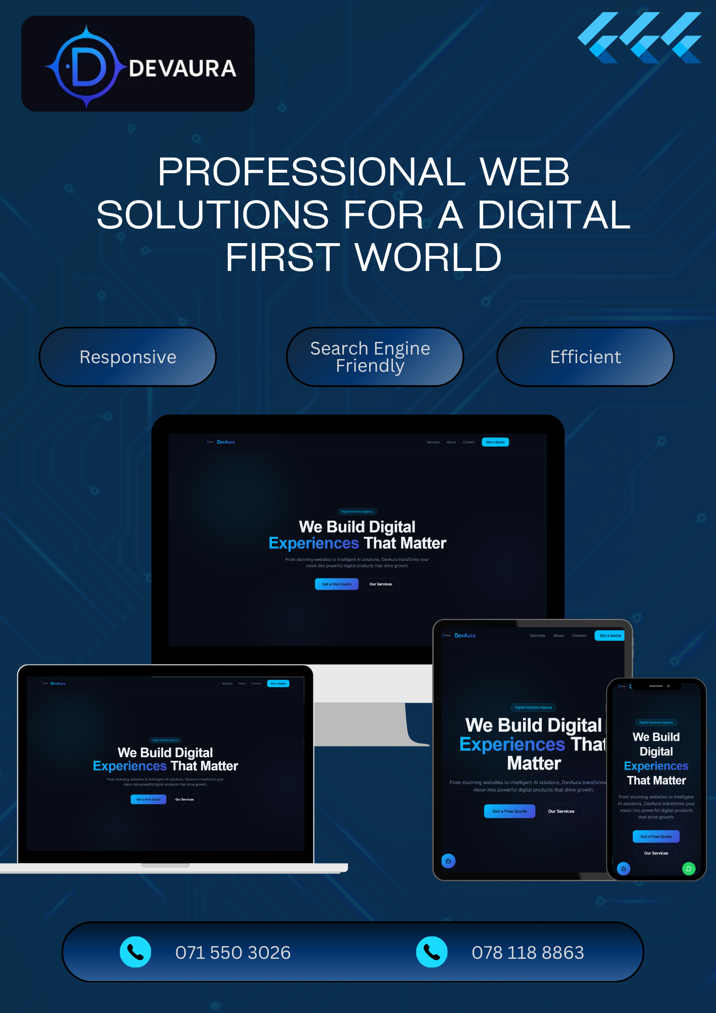 DevAura Web Design Flyer - V2